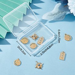 8 pendentif en acier inoxydable 304 de 4 styles&nbsp;STAS-BBC0001-65