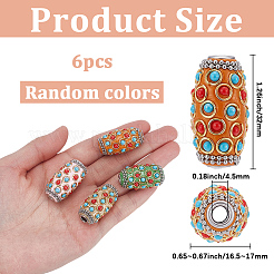 6 pz perline indonesiane fatte a mano&nbsp;IPDL-SP0001-06