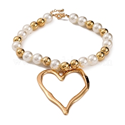 Collane di perle in lega e plastica per le donne&nbsp;NJEW-U013-06G-02