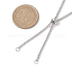 304 Edelstahl Schieber Halskette Zubehör&nbsp;AJEW-JB01274-02
