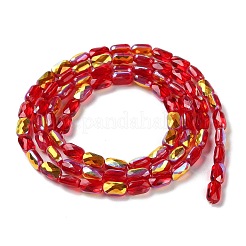 Transparentes perles de verre de galvanoplastie brins&nbsp;GLAA-Q099-G01-M02