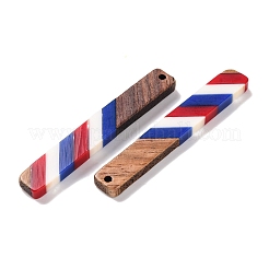 Pendentifs en résine rayée opaque et bois de noyer du jour de l'indépendance&nbsp;RESI-U010-02H