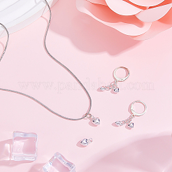 6 pz 3 stili 925 ciondoli a forma di cuore in argento sterling&nbsp;STER-BC0004-16S