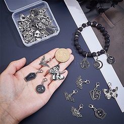 27 pendentif décoratif en alliage émaillé de 14 styles&nbsp;HJEW-ME00065