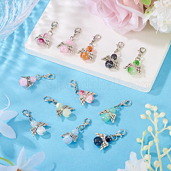 20 pendentif décoratif en alliage et verre&nbsp;PALLOY-TAC0211