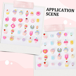 100 Stück 5 Stile undurchsichtige Harz-Decoden-Cabochons&nbsp;CRES-SP0001-05