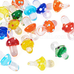 16pcs 8 Farben handgemachte Bunte Malerei-Anhänger&nbsp;LAMP-TA0001-43