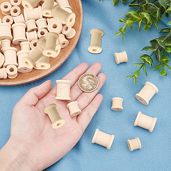 48 Stück 3 Stil Schima Holz Nähstickgarn Spule&nbsp;ODIS-PH0001-41