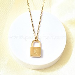 Collane con ciondolo a catena rolo in acciaio inossidabile 304&nbsp;NJEW-S444-01G-11