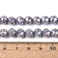 Fili di perline rotonde in vetro opaco placcato color ab&nbsp;EGLA-T029-8mm-12A-02