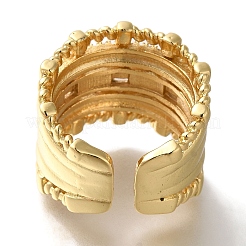 Offene Manschettenringe aus mehrschichtigem Messing mit klarem Zirkonia&nbsp;RJEW-S411-23G