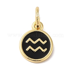 Ciondoli in vero smalto in ottone placcato oro 18k&nbsp;KK-L216-001G-E
