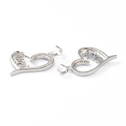 Pendentifs en laiton zircon cubique transparent&nbsp;ZIRC-J039-02P