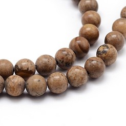Naturale diaspro immagine filoni tonda&nbsp;G-J303-08-12mm