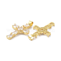 Micro ottone spianare cubic zirconia ciondolo&nbsp;ZIRC-C021-15G