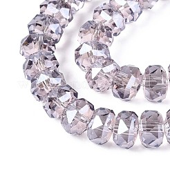 Chapelets de perles en verre transparent électrolytique&nbsp;EGLA-N022-04A-D15
