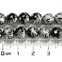 Natürliche schwarze Onyxperlenstränge&nbsp;G-C077-8mm-3B