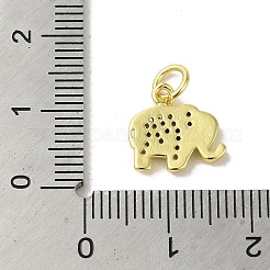 Pendenti con pavé di zirconi cubici in vero ottone placcato oro 18k&nbsp;KK-M283-02A-01