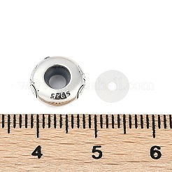 925 perline europee in argento sterling con zirconi cubici colorati&nbsp;STER-R005-01AS-01