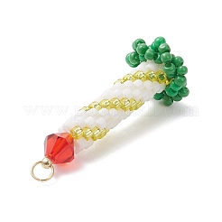 Weihnachtskerzenanhänger aus Glasperlen&nbsp;PALLOY-MZ01003-03