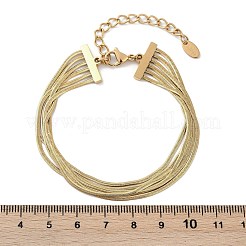 Bracelets multi-brins en acier inoxydable 304 pour femmes&nbsp;BJEW-Z095-01B-G