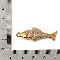 Fischverbinder-Anhänger aus emailliertem Edelstahl 304&nbsp;STAS-B128-55G-01