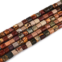 Jaspe polychrome naturel/pierre de Picasso/brins de perles de jaspe de Picasso&nbsp;G-T141-87B