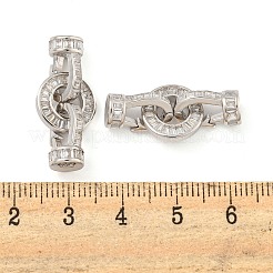 925 Faltschließe aus klarem Zirkonia in Mikropavé-Optik aus Sterlingsilber&nbsp;STER-B005-48P
