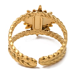 Anelli rotondi in occhio di tigre naturale&nbsp;RJEW-Q822-39G-02