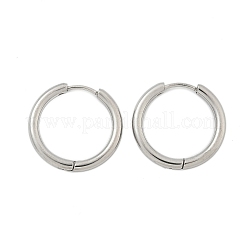 Boucles d'oreilles créoles en acier inoxydable 304 résistant au ternissement&nbsp;LS-EJEW-F111B-21mm-P