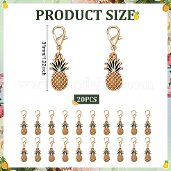 20 pendentif décoratif en alliage émaillé pour porte-clés&nbsp;HJEW-ME0001-05A