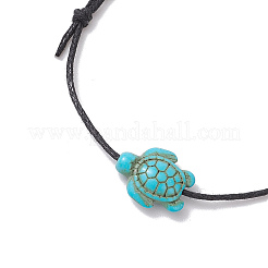 4 set di bracciali con perline intrecciate in tartaruga turchese sintetica da 4 colori&nbsp;BJEW-JB11083-02