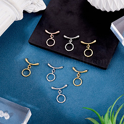 7 pz. fermagli ad anello in ottone&nbsp;KK-TADJ0001-21