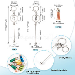 Kit fai da te per realizzare portachiavi con perline in lega e lega di alluminio&nbsp;DIY-TA0012-43P