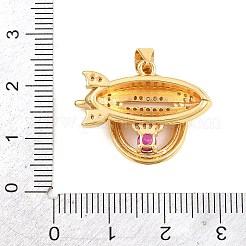 Colgante micropavé cubic zirconia de latón&nbsp;CU-CBAB3AD-06G-02