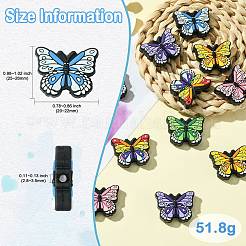 12 Stück 6 Stile Schmetterling Lebensmittelqualität umweltfreundliche Silikonperlen&nbsp;SIL-CJ0001-89