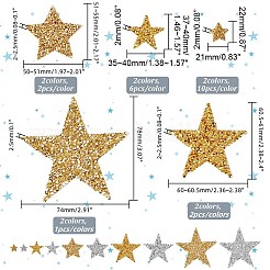 42 Stück Hotfix-Strass im 10-Stil mit Sternen&nbsp;FIND-PH0017-02
