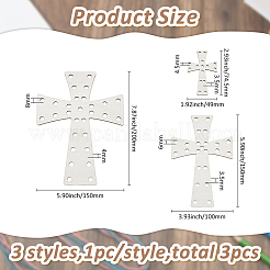 3 Stück 3 Stile Oster-Ausschnitte aus Pappelsperrholz&nbsp;DIY-WH0622-311B