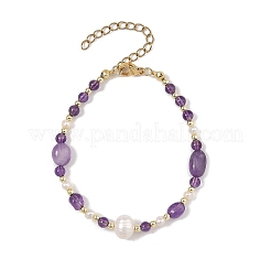 Braccialetti di perline con pietre preziose miste naturali per donna&nbsp;BJEW-JB14350