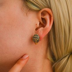 Pendientes de latón con micropavé de circonitas cúbicas y cabeza de pájaro&nbsp;FS-WGB6FCA-01