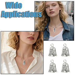 20 pz ciondoli a forma di campana in lega in stile tibetano&nbsp;FIND-YW0010-58