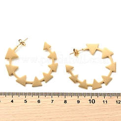 Pendientes de acero inoxidable 304 en forma de C con forma de triángulo&nbsp;EJEW-M100-01G