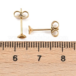 Boucles d'oreilles à tige en acier inoxydable 304&nbsp;STAS-D389-03B-G