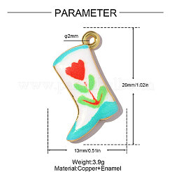 Laiton imprimé avec pendentifs en émail&nbsp;KK-OY001-61G