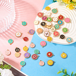 52pcs 2 styles de pendentifs en émail en alliage&nbsp;FIND-TA0008-50