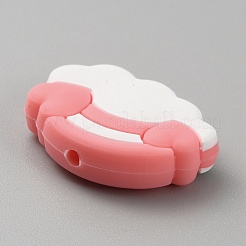 Perline in silicone ecologico per uso alimentare nuvola e arcobaleno&nbsp;SIL-WH0014-33C