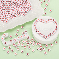 Opake weiße europäische Acrylperlen&nbsp;OPDL-FS0001-02A