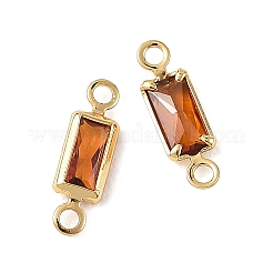 Ciondoli rettangolari con connettori in ottone e pavé di zirconi cubici Shegrace&nbsp;XGRQ2O217-445C-G