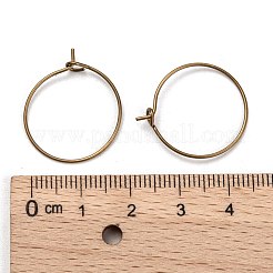 Anelli di fascino in vetro di vino in ottone&nbsp;EC067-2AB-NF