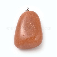 Pendentifs d'aventurine rouge naturelle&nbsp;X-G-k302-B13